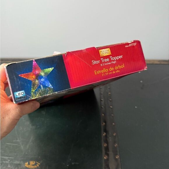 Light Star Tree Topper 8.5" Prism Effect Multi Color - View From Both Sides - Picture 5 of 5